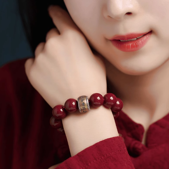 Authentic Cinnabar Bracelet: Pure Yang Energy, Dynamic Fortune