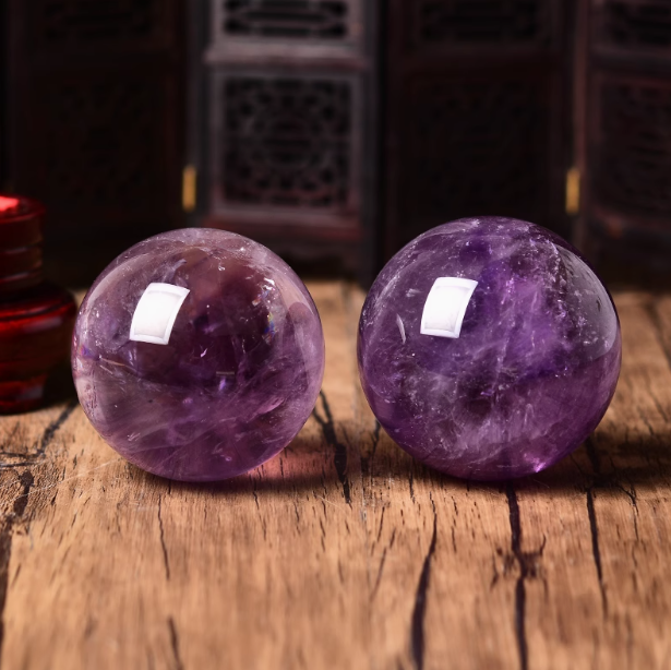 Natural Amethyst Sphere: Spiritual Fire, Enlightened Transformation