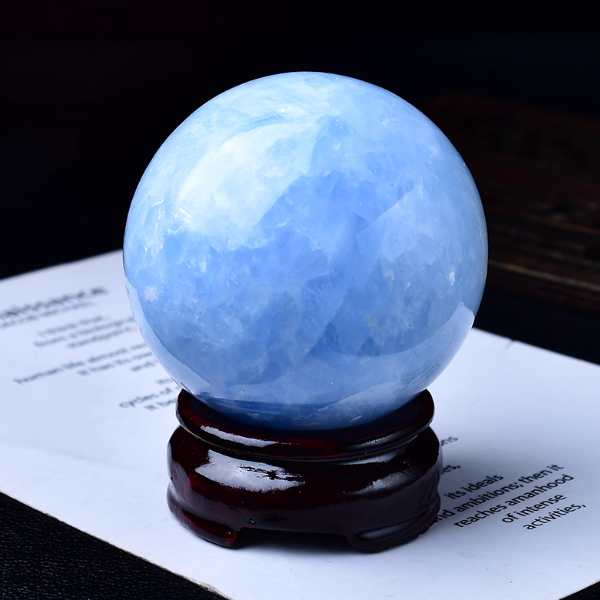 Celestite Crystal Sphere: The Stillness of Heaven, The Wisdom of Water