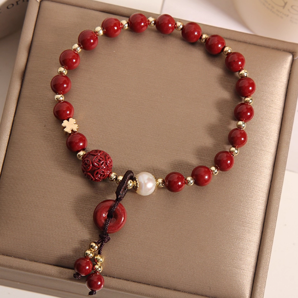 Cinnabar "Peace Buckle" Bracelet: The Fire of Protection and Serenity