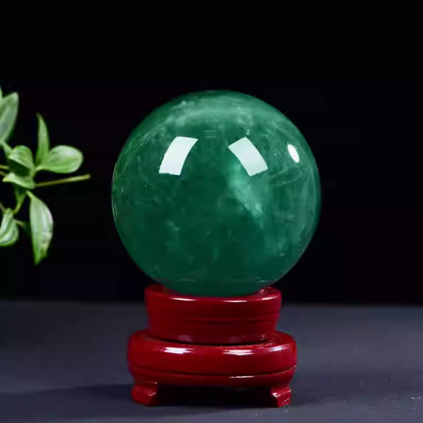 Natural Green Fluorite Sphere: Clarity, Growth & Harmonious Flow