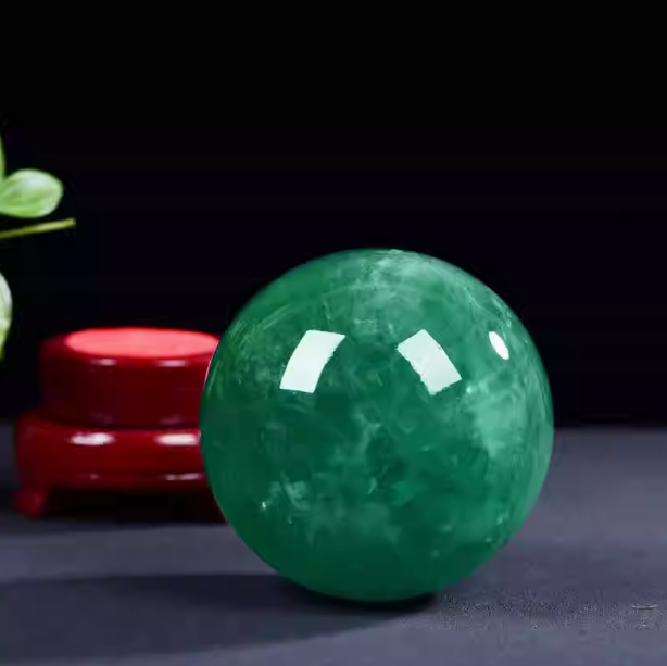 Natural Green Fluorite Sphere: Clarity, Growth & Harmonious Flow