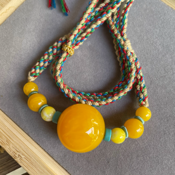 Amber Bead Choker: Earth's Whisper, A Touch of Elegance