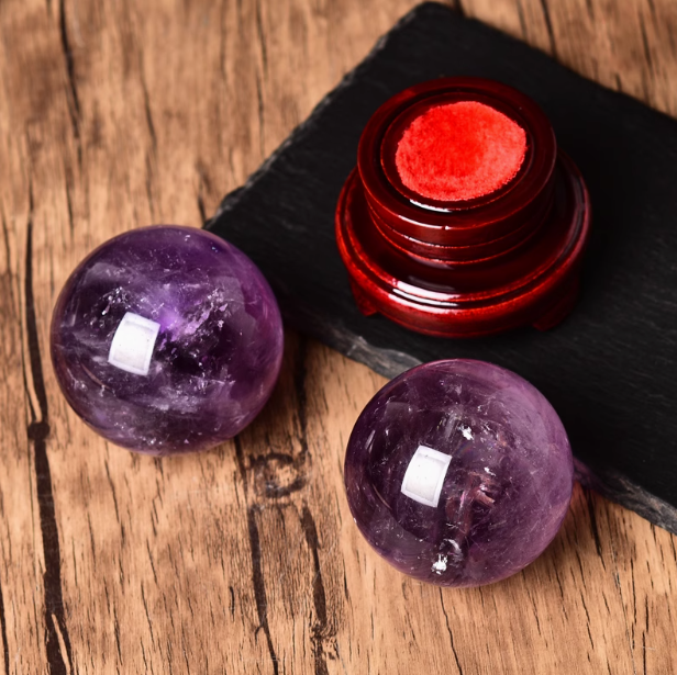 Natural Amethyst Sphere: Spiritual Fire, Enlightened Transformation