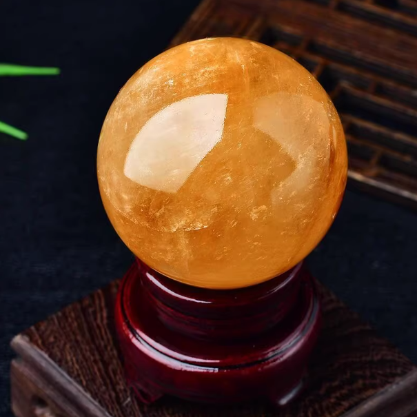 Citrine Crystal Sphere: The Golden Orb of Earthly Fortune