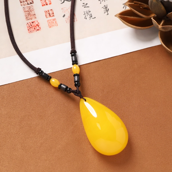 Ethnic Amber Necklace: Prosperity & Peace, The Golden Earth's Blessing