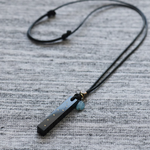 Obsidian Big Dipper Necklace: The Deep Power of Water, The Guidance of the Stars