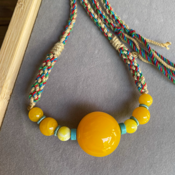 Amber Bead Choker: Earth's Whisper, A Touch of Elegance