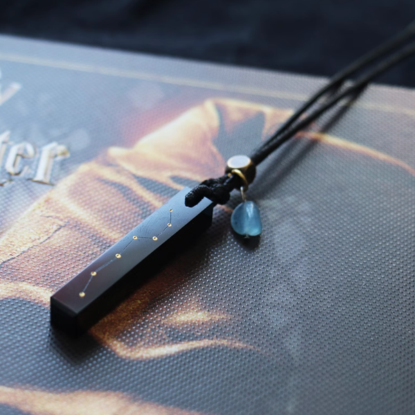 Obsidian Big Dipper Necklace: The Deep Power of Water, The Guidance of the Stars