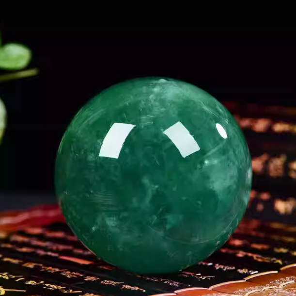 Natural Green Fluorite Sphere: Clarity, Growth & Harmonious Flow