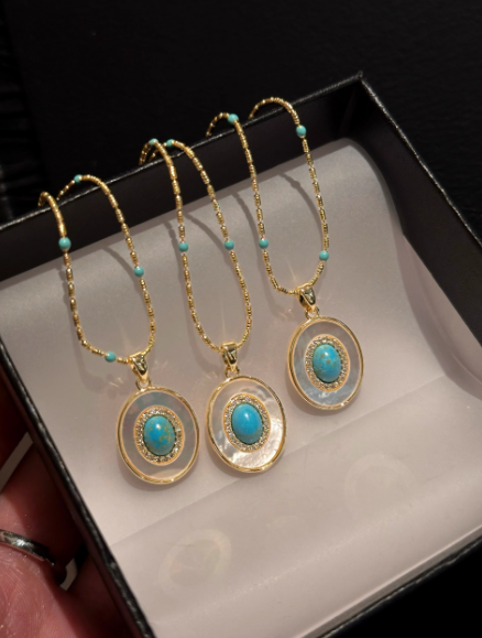 Natural Turquoise Necklace: Protective Vitality, Serene Growth