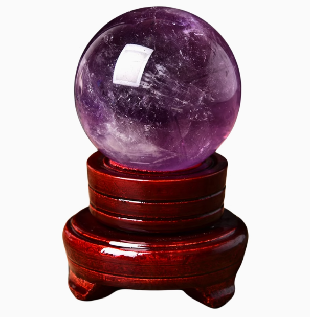 Natural Amethyst Sphere: Spiritual Fire, Enlightened Transformation