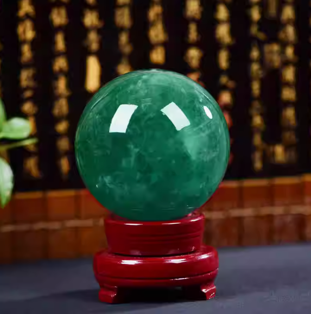 Natural Green Fluorite Sphere: Clarity, Growth & Harmonious Flow