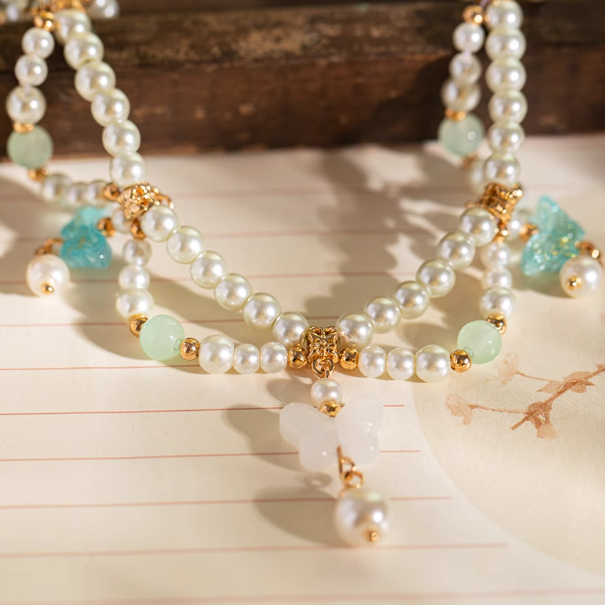 Butterfly Pearl Yoke Necklace: The Radiance of Gold, The Grace of Pearls