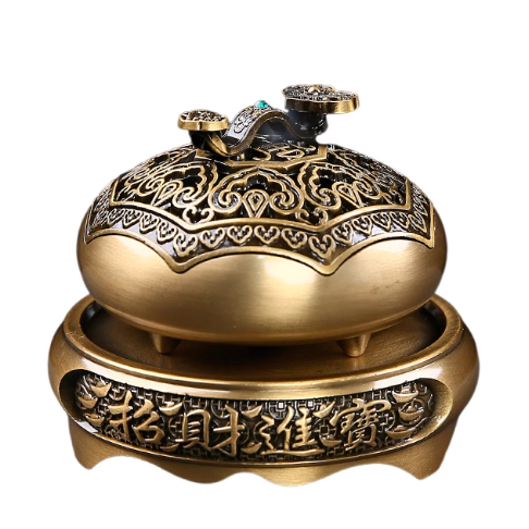 Ruyi Wealth-Gathering Incense Burner: The Golden Breath of Prosperity